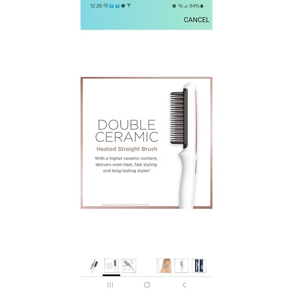 New Conair Double Ceramic Heated Straight Brush Upto 400F Antiscald Heated Plate - Picture 12 of 15